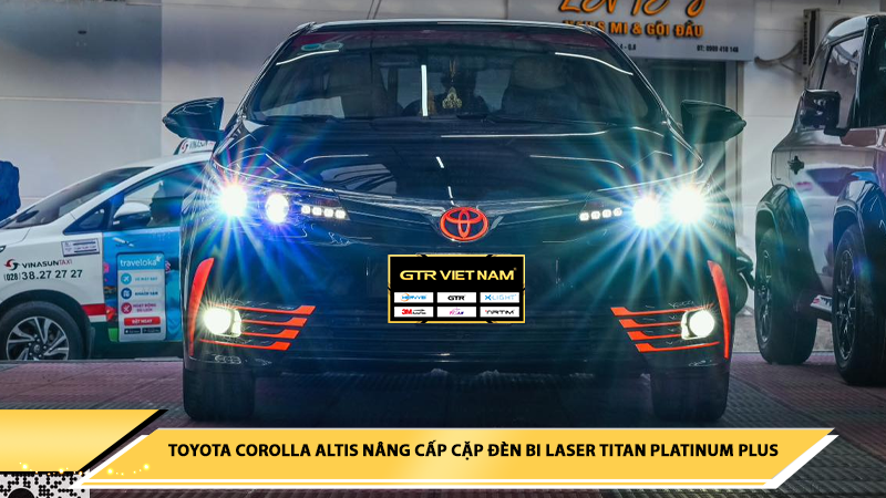 TOYOTA COROLLA ALTIS NÂNG CẤP CẶP ĐÈN BI LASER TITAN PLATINUM PLUS TẠI PHI LONG AUTO